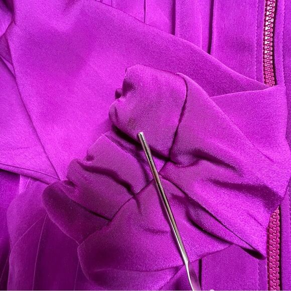 VTG Star Embroidered Zipper Front Sporty Jacket Large - Picture 10 of 10